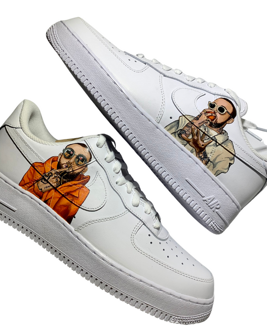 Mac Miller handpainted custom Airforce 1s