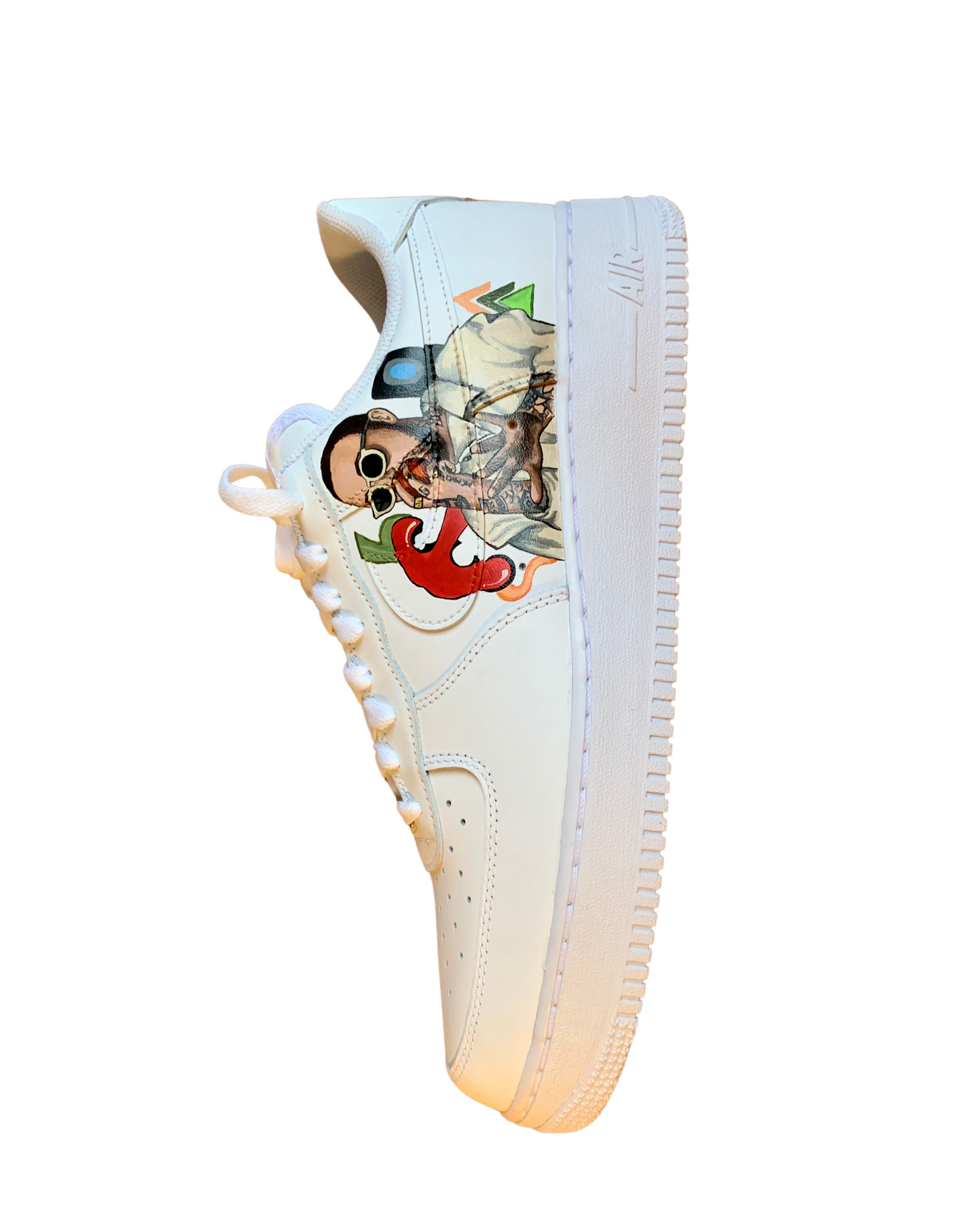 Mac Miller handpainted custom Airforce 1s