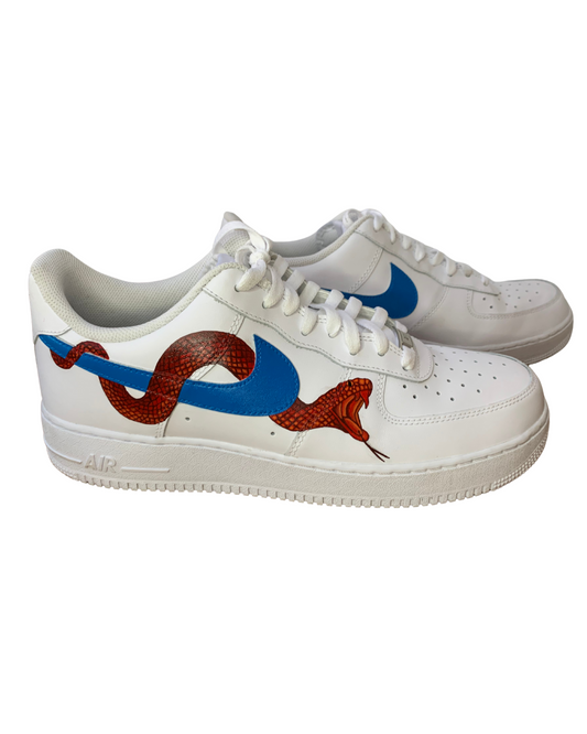 Red and blue snake custom Airforce 1