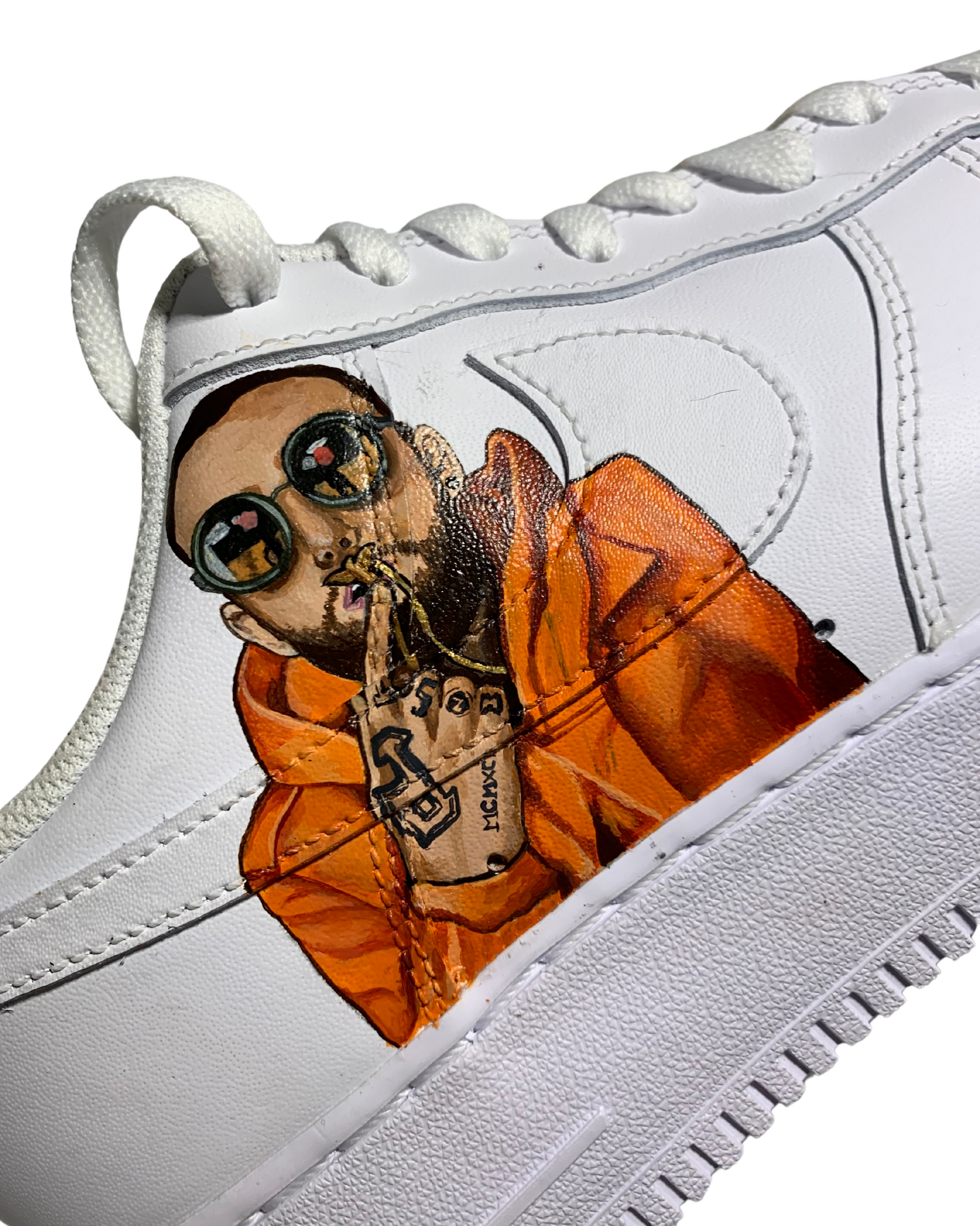 Mac Miller handpainted custom Airforce 1s