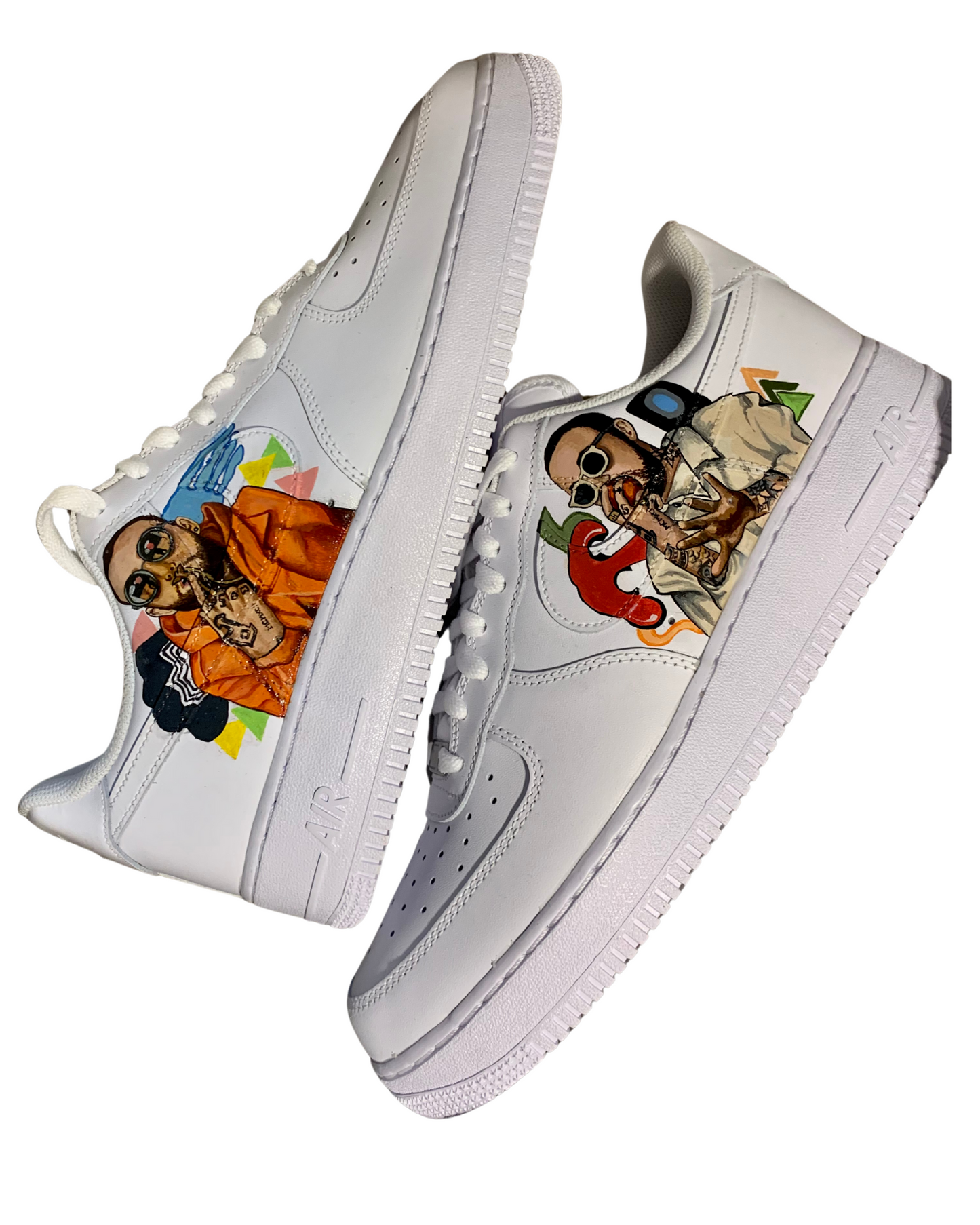 Mac Miller handpainted custom Airforce 1s
