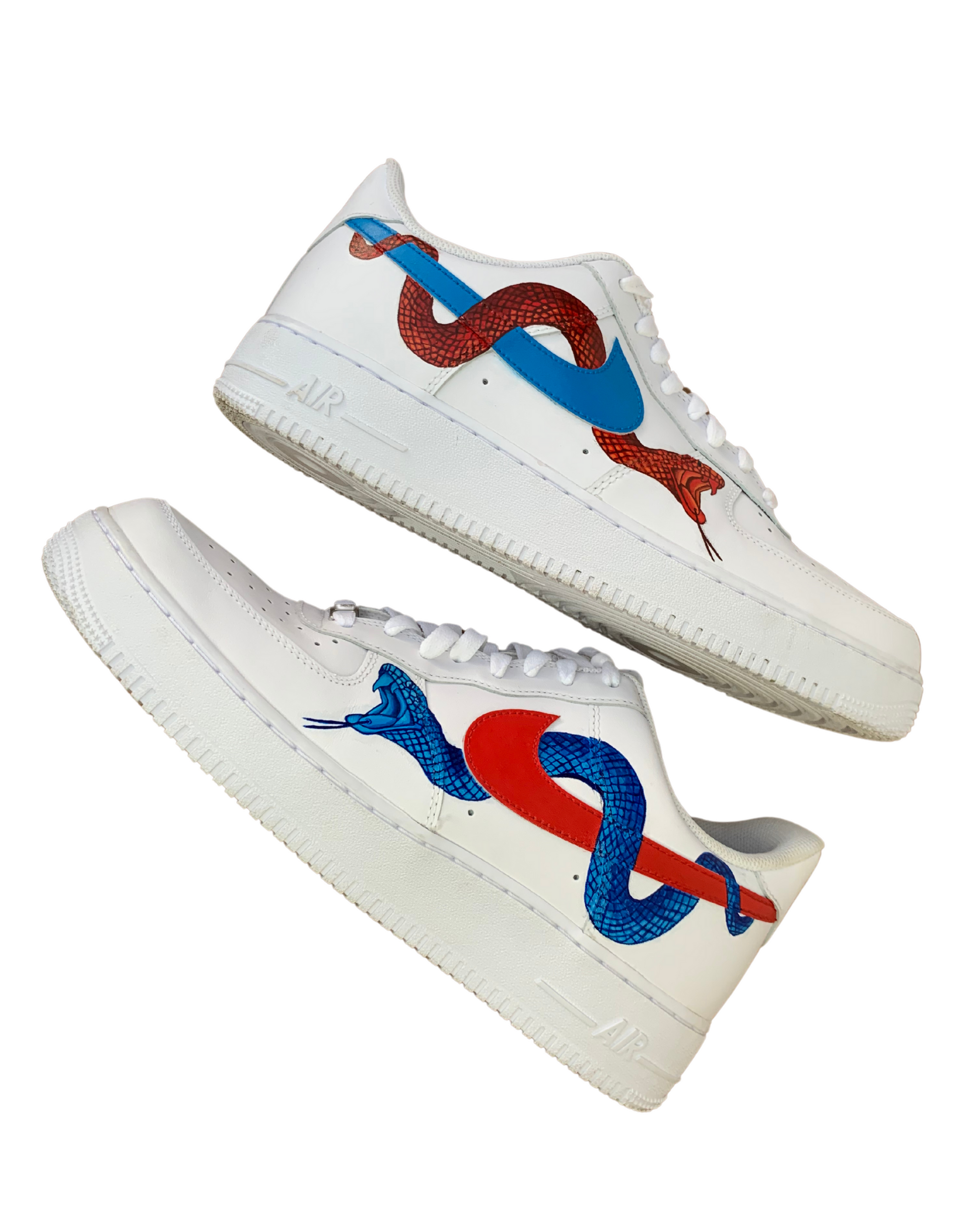 Red and blue snake custom Airforce 1