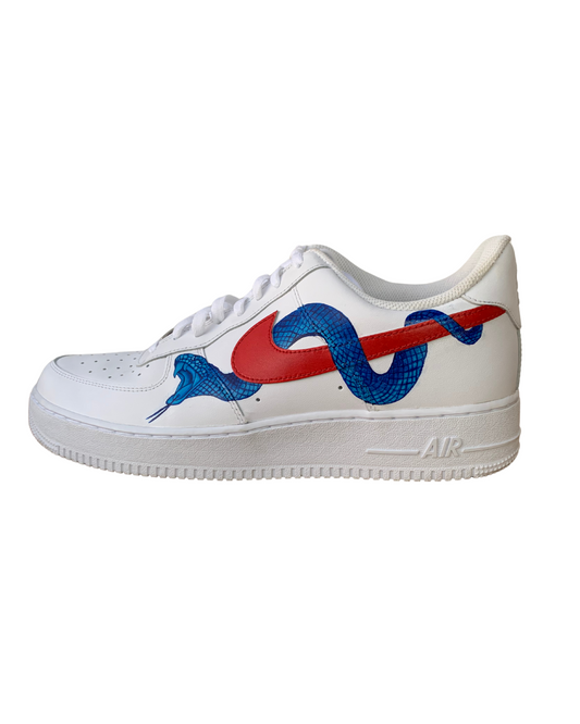 Red and blue snake custom Airforce 1